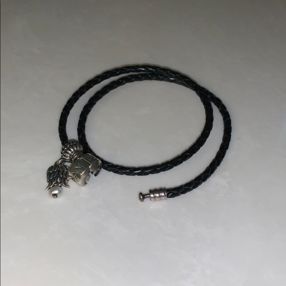 Pandora Black Double Leather Bracelet
